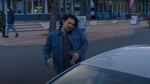 Rolla's Trade Drill Shacket worn by Martin Scarsden (Luke Arnold) as seen in Scrublands (S02E03)