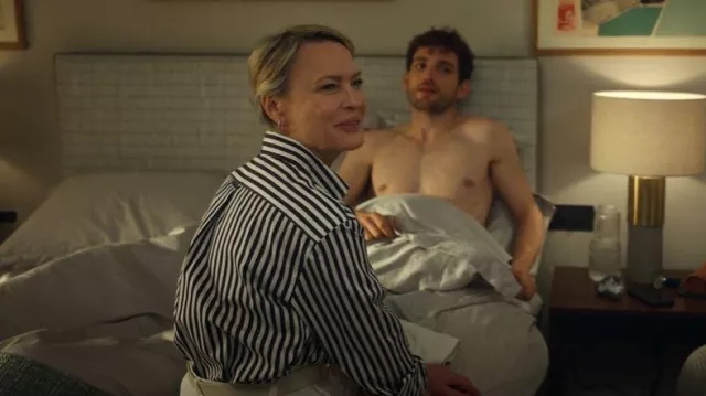 Ralph lauren Relaxed Stripde Print Shirt worn by Laura (Robin Wright) as seen in The Girlfriend (S01E03)