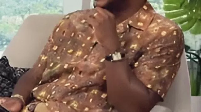 Brown Printed Shirt worn by Scott Evans in Access Hollywood