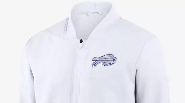 Buffalo Bills 2025 Rivalries Blouson aviateur entièrement zippé blanc