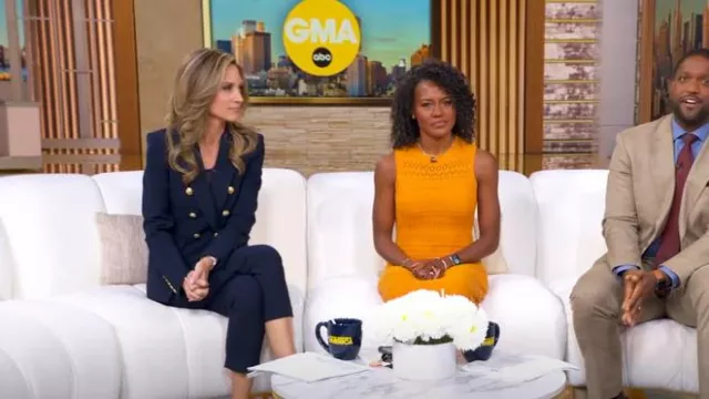 Veronica Beard Miller Dickey Jacket worn by Rhiannon Ally as seen in Good Morning America on September 18, 2025