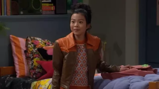 Cider Sweater Vest Women Sleeveless Cropped Sweaters Cute Graphic Tank Tops worn by Sophie (Jiwon Lee) as seen in Vampirina: Teenage Vampire (S01E01)