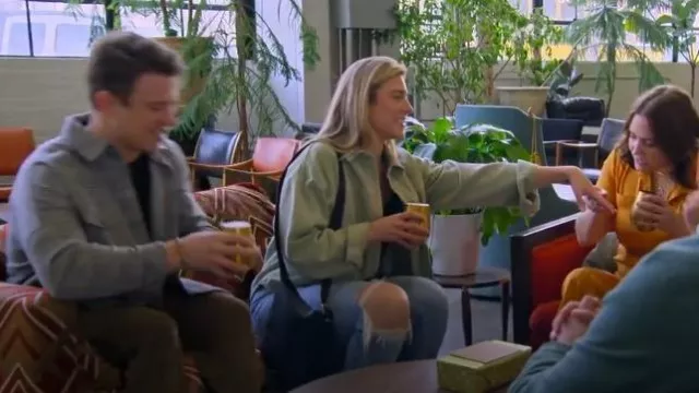 Zara Denim Jacket worn by Sara Carton as seen in Love Is Blind (S08E09)
