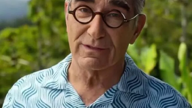 The Reluctant Traveler Blue Shirt worn by Self - Host (Eugene Levy) as seen in The Reluctant Traveler with Eugene Levy (S02E03)