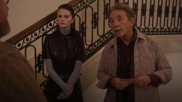 Nanushka Halli Belted Dress worn by Mabel Mora (Selena Gomez) as seen in Only Murders in the Building (S05E05)