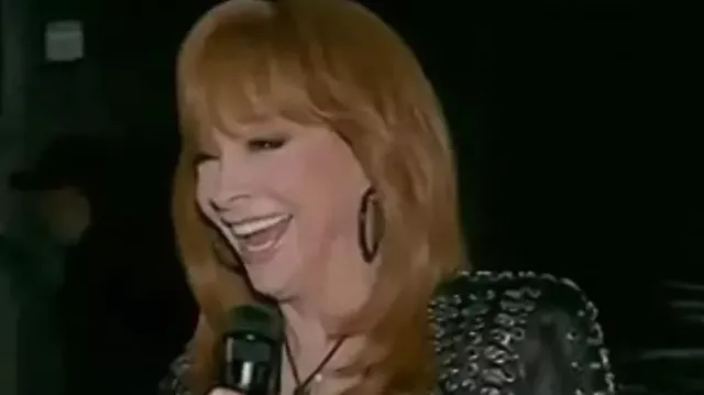 The Voice S28 Reba McEntire Black Fringed Leather Jacket (Reba McEntire) in The Voice