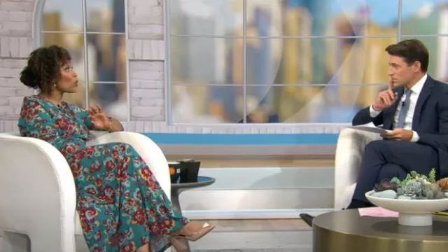 Robe Ulla Johnson Ceryse portée par Tembi Locke telle qu’elle est vue dans CBS Mornings le 23 septembre 2025