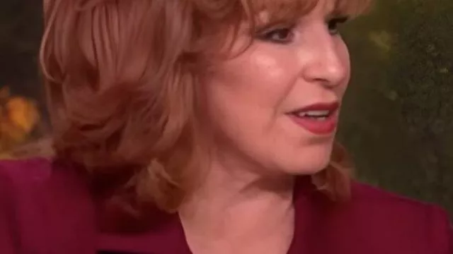 The View Cropped Burgundy Jacket worn by (Joy Behar) as seen in The View