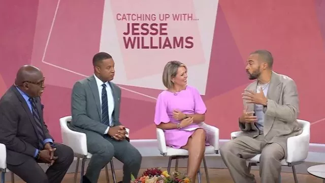 Eliza J Scallop Minidress worn by Dylan Dreyer as seen in Today on September 24, 2025