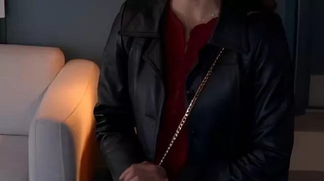 Leather Jacket worn by Cassandra Lee (Kristin Kreuk) in Murder in a Small Town