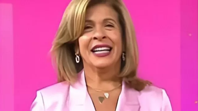 Today Show Hoda Kotb Pink Satin Blazer worn by Hoda Kotb as seen in Today