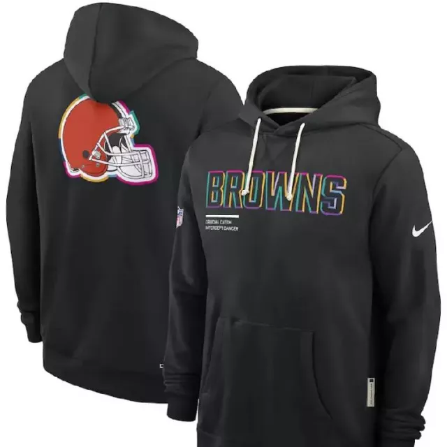 Cleveland Browns Sudadera con capucha Crucial Catch 2025 negra (Zach Cohen) en zachcohenfb