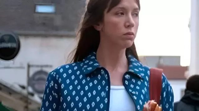 French Lover Sara Giraudeau Veste imprimée portée par Marion (Sara Giraudeau) dans French Lover
