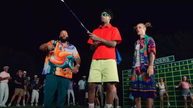 Bottega Veneta Green Mirrored Oval Sunglasses worn by 21 Savage in DJ Khaled - LET IT GO (Official Music Video) ft. Justin Bieber, 21 Savage