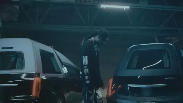 Takahiro Miyshita Black Charles Peterson Long Sleeve T Shirt worn by 2 Chainz in 2 Chainz - Dead Man Walking ft. Future (Official Music Video)