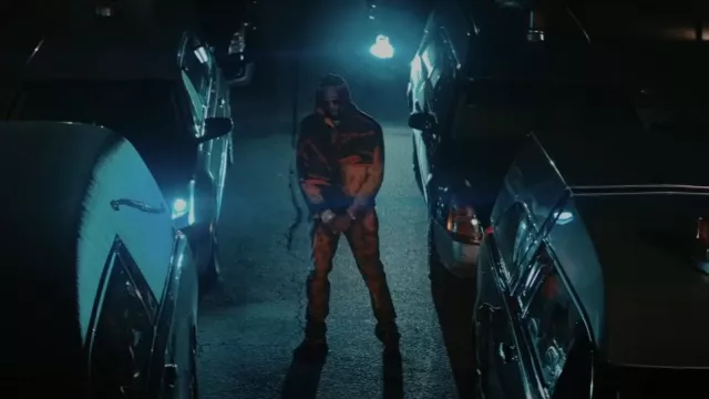 Marc Jacques Burton Black & Orange Cracked Jeans worn by 2 Chainz in 2 Chainz - Dead Man Walking ft. Future (Official Music Video)