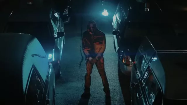 Louis Vuitton Brown Monogram & Orange Chains Scarf worn by 2 Chainz in 2 Chainz - Dead Man Walking ft. Future (Official Music Video)