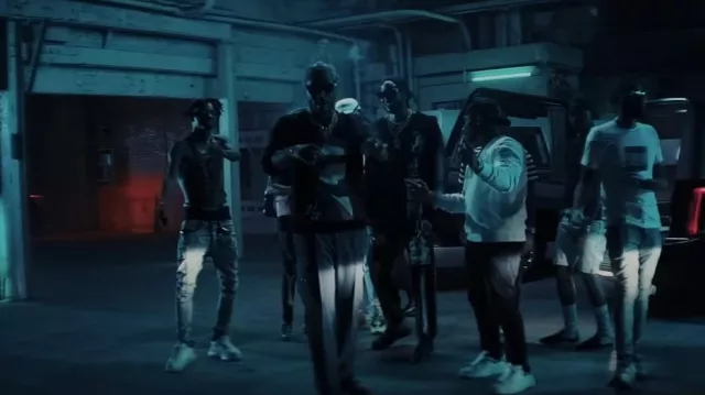 Undercover x Valentino Edgar Allan Poe Print Black Sweatshirt worn by Future in 2 Chainz - Dead Man Walking ft. Future (Official Music Video)