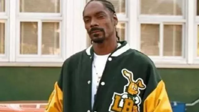 Ego Trippin Long Beach Varsity Jacket worn by Snoop Dogg in SNOOP DOGG Sets Up - Ego Trippin