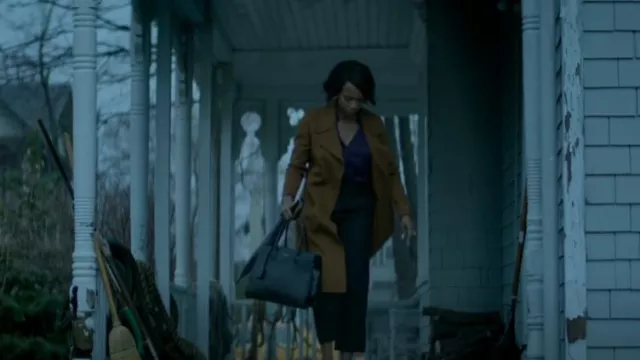 Sportmax Pavidi Padded Wool Blend Coat worn by Dr. Carol Pierce (Tamberla Perry) as seen in Brilliant Minds (S01E01)