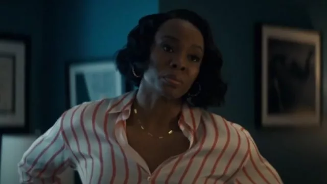 Collar de clip delicado de Anthropologie usado por la Dra. Carol Pierce (Tamberla Perry) como se ve en Mentes brillantes (S01E09)