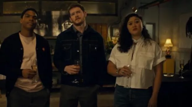 Camisa corta Madewell Utility usada por la Dra. Dana Dang (Aury Krebs) como se ve en Mentes brillantes (S01E09)