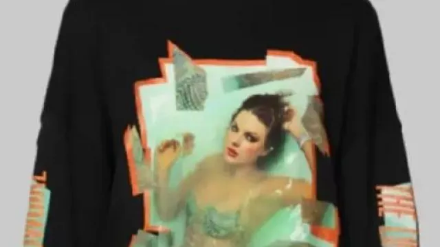 La Vida de una Showgirl Sudadera con Cuello Redondo usada por Taylor Swift en La Vida de una Showgirl: La Multitud es Tu Edición King solo en Target