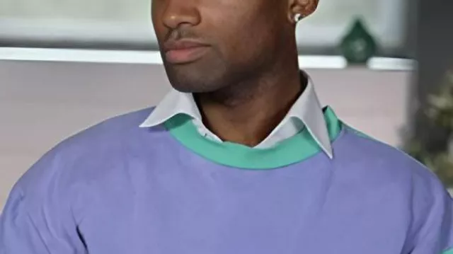 The Today Show 2025 Malick Mercier Color Block Sweatshirt worn by Malick Mercier in Today