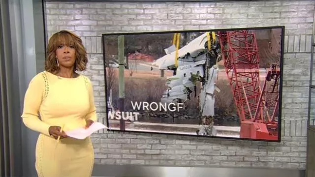 Vestido de A.L.C. Isa usado por Gayle King como se ve en CBS Mornings el 25 de septiembre de 2025