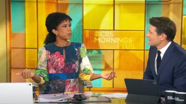 Vestido de Daisy de Saaksha & Kinni usado por Adriana Diaz como se ve en CBS Mornings el 30 de septiembre de 2025