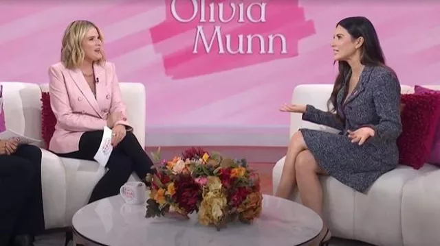 Chanel Vintage Tweed Wool Jacket and Skirt Set worn by Olivia Munn as seen in Today with Jenna & Friends on October 1, 2025