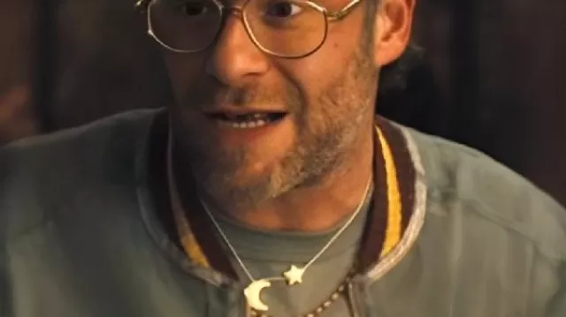Platonique S02 Seth Rogen Veste brodée verte portée par Will (Seth Rogen) comme on le voit dans Platonic (S02E10)