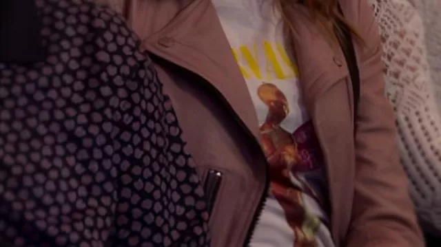 Pink Leather worn by (Fiona Vroom) in Murder in a Small Town