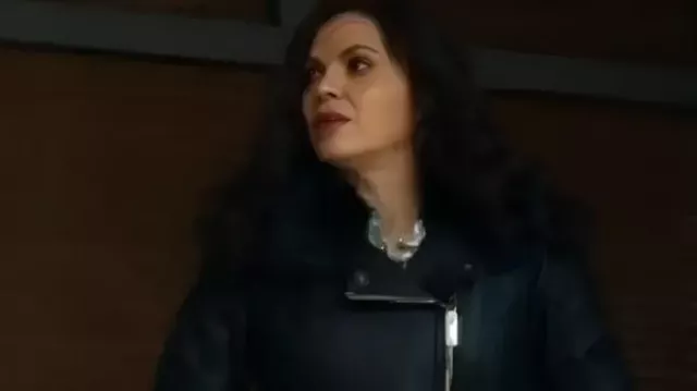 Lana Parrilla The Rainmaker 2025 Belted Leather Jacket worn by Jocelyn 'Bruiser' Stone (Lana Parrilla) as seen in The Rainmaker (S01E07)