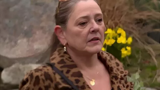 Murder In A Small Town Camryn Manheim Leopard Coat as seen in Murder in a Small Town