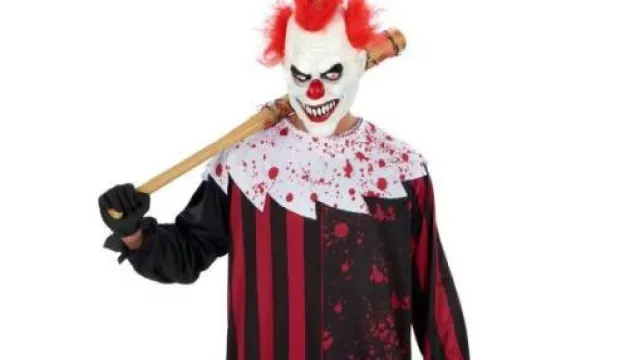 Mens Creepy HAHA Clown Costume main image 1