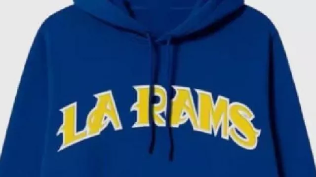 Graphic Hoodie worn by Mister Cartoon in Rams x Mister Cartoon: The LA Bold Collection | Available 10.02.25