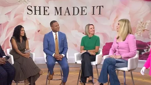 Jean taille mi-haute à empiècements Chloe porté par Jill Martin, comme on le voit dans Today le 6 octobre 2025