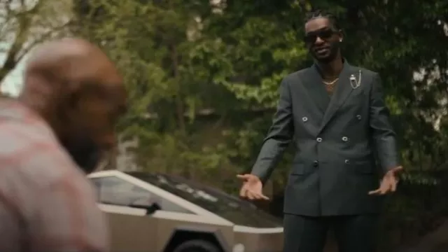 Mr Guild Greenfield Road Blazer Set worn by Tyson Mitchell (Jay Will) as seen in Tulsa King (S03E02)