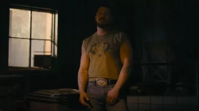Lucky Brand Ram Skull Tee worn by Bill Bevilaqua (Frank Grillo) as seen in Tulsa King (S03E02)