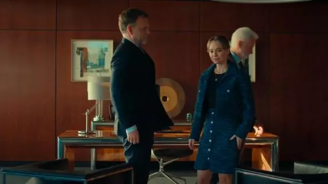 Maje 2 in 1 Tweed Dress worn by Sarah Plankmore (Madison Iseman) as seen in The Rainmaker (S01E07)