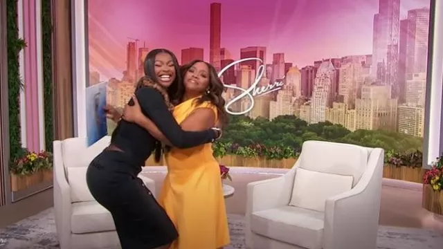 Blumarine Logo-print Denim Skirt worn by Coco Jones as seen in Sherri on October 7, 2025