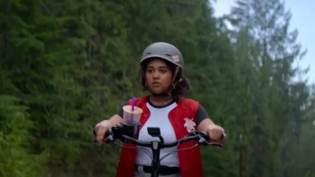 Los Angeles Apparel 43077 Baby Rib Manga Corta Raglan Corta usado por Belinda como se ve en Asesinato en un Pueblo Pequeño (S02E03)