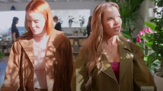 Cinq a Sept Palo Faux Leather Moto Jacket worn by Britani Bateman as seen in The Real Housewives of Salt Lake City (S06E04)