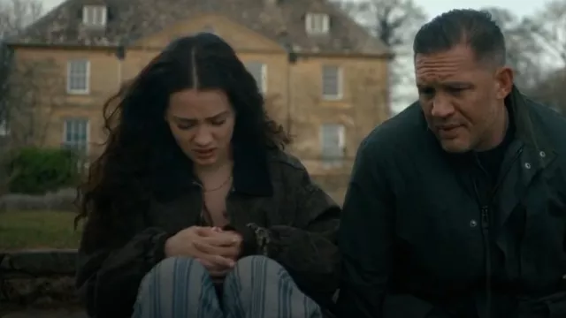 BDG Dex Leopard Bomber Jacket worn by Gina Da Souza (Teddie Allen) as seen in MobLand (S01E08)