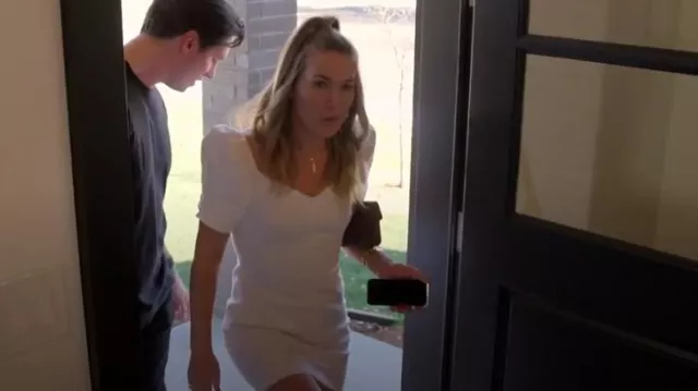 Alice + Olivia Mimi Denim Mini Dress worn by Megan Walerius as seen in Love Is Blind (S09E09)