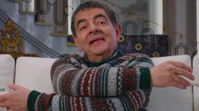 Rowan Atkinson Man VS Baby Christmas Sweater of Trevor Bingley (Rowan Atkinson) in Man Vs Baby (S01E03)