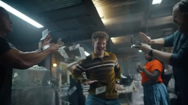 Velvet/velour sweatshirt worn by Adrian Chase / Vigilante (Freddie Stroma) in Peacemaker (S02E08)