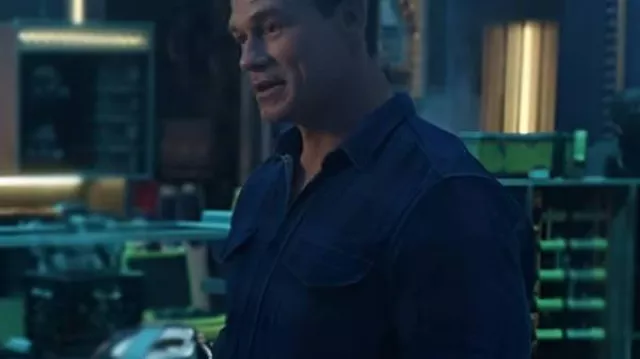 Peacemaker S02 John Cena Blue Plaid Shirt