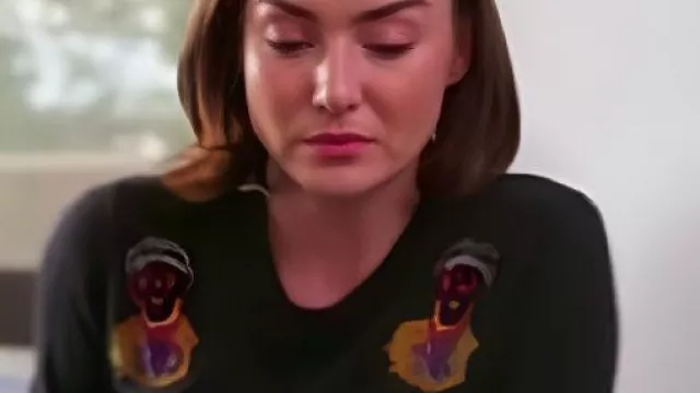 Real Housewives of Salt Lake City Printed Sweater worn by (Bronwyn Newport) as seen in The Real Housewives of Salt Lake City (S06)